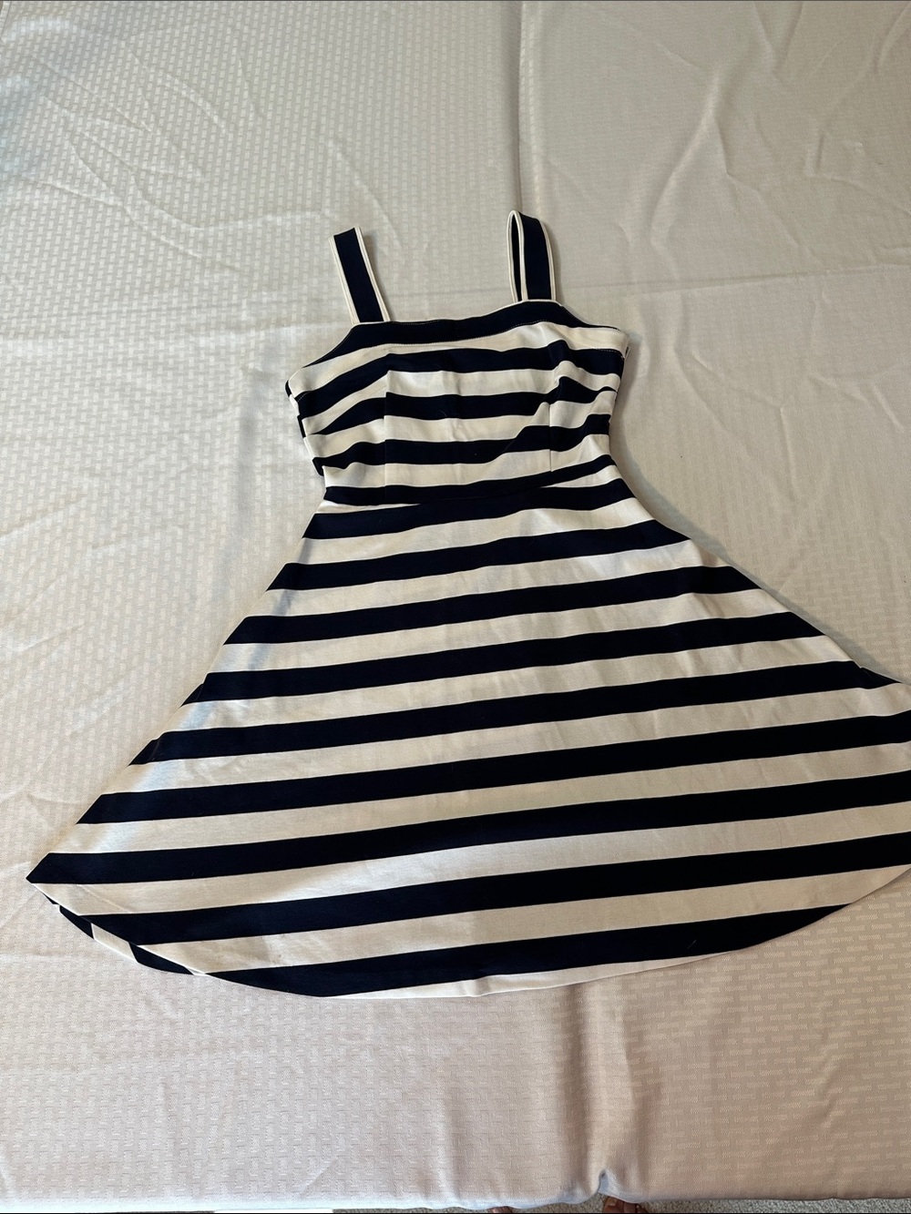 #917 Tommy Hilfiger Black and White Striped Mini Dress